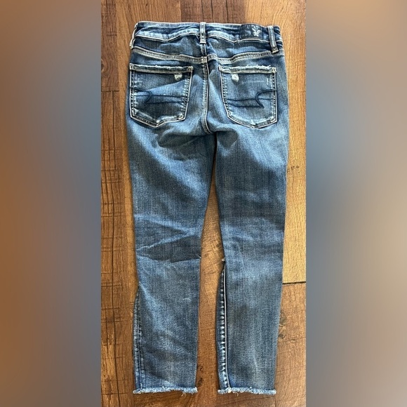 American Eagle AE Outfitters super stretch jegging crop denim jeans SZ 4 regular - Picture 5 of 8